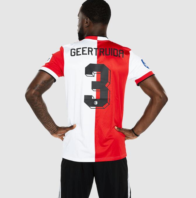 2021/22 Feyenoord Home Kit Soccer Jersey with Geertruida 3 printing